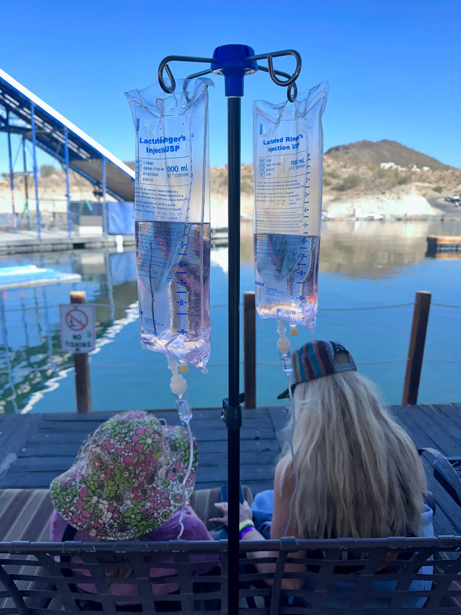 IV Patient receiving mobile IV therapy